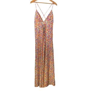 Julie Brown Braided Cross Back Sleeveless Maxi Dress Size Large